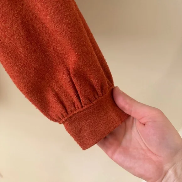 Free People Uptown Pullover Sweat in Salsa Bravo Size Small - Picture 7 of 12